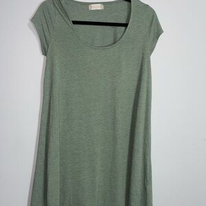 Altar'd State Sage Green Short Sleeve Dress